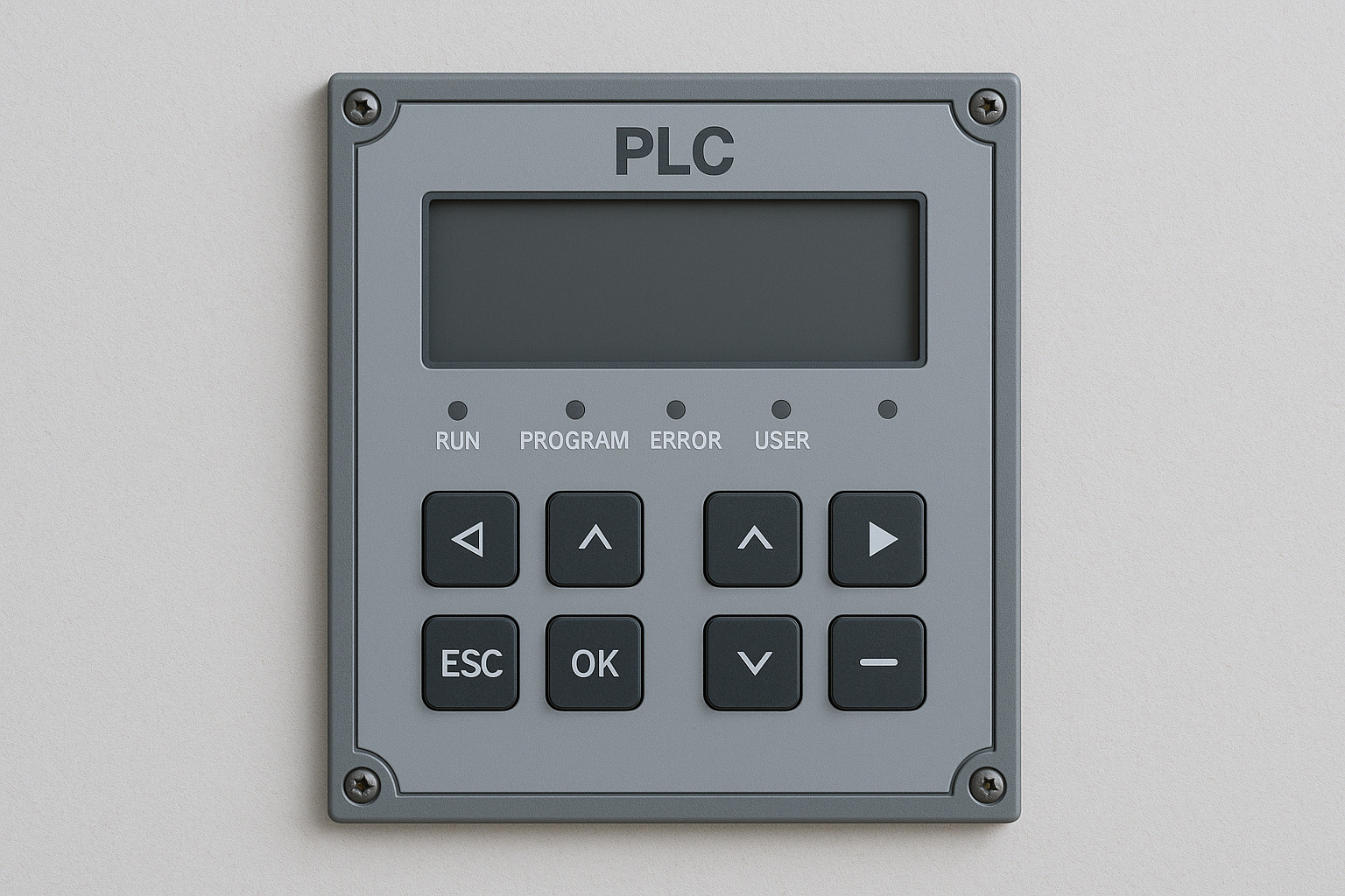 Industrial control panel with PLC and wiring
